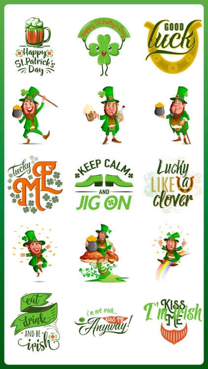 St Patrick's Day Stickers IM