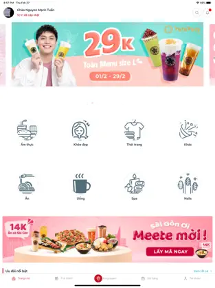 Imágen 1 Meete-Săn ưu đãi và đặt đồ ăn iphone