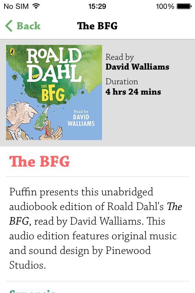 Roald Dahl Audiobooks screenshot 3