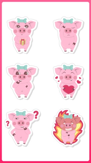 Pig is Big & wear Wig stickers(圖2)-速報App