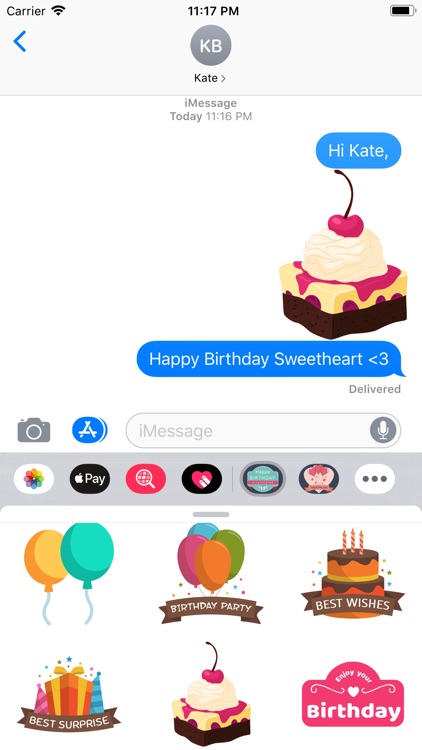 Happy Birthday Cool Stickers