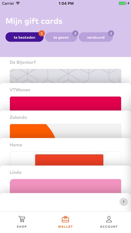 Yesty - De cadeaukaarten app screenshot-3