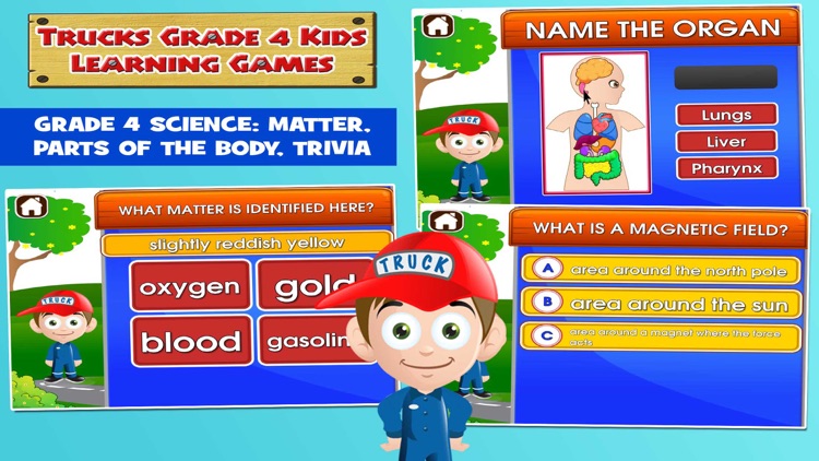 Kids Trucks Fourth Grade Games screenshot-3