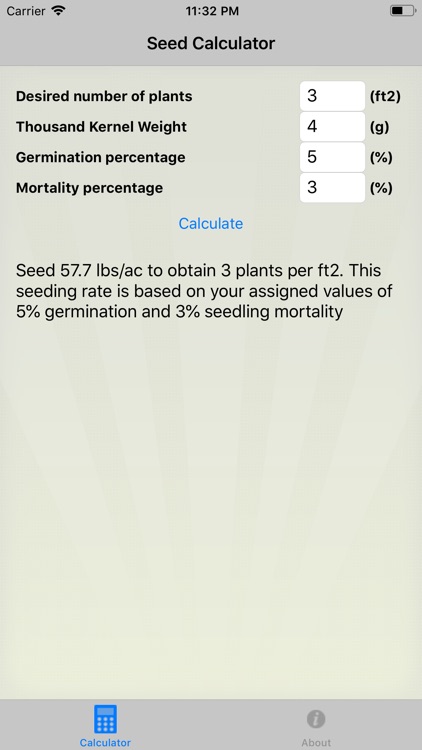 Seed Calculator