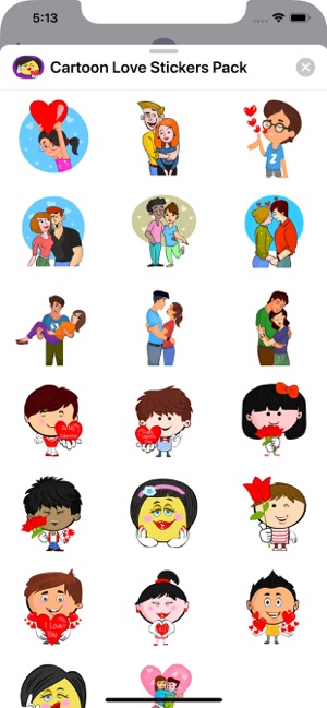 Cartoon Love Stickers Pack(圖2)-速報App