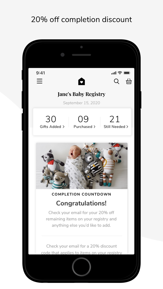 pottery barn kids registry completion discount