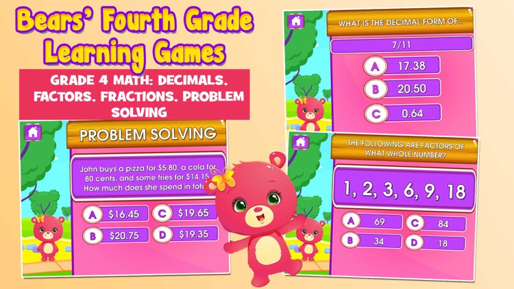 Bears 4th Grade School Games screenshot-4