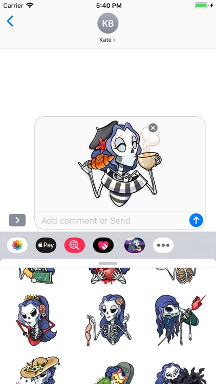 Skeleton Witch Stickers Pack screenshot-3