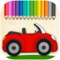 Do you like coloring different drawings of cars and other vehicles such as trucks, race cars or planes