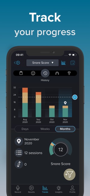 Snorelab Record Your Snoring On The App Store It also lets you email your results with sound and graphs of your snoring every night. snorelab record your snoring on the