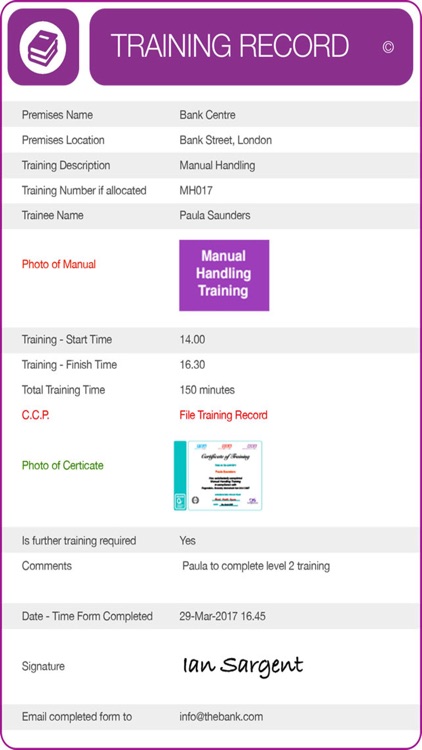 Comply Forms