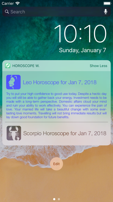 How to cancel & delete Horoscope Widget from iphone & ipad 2