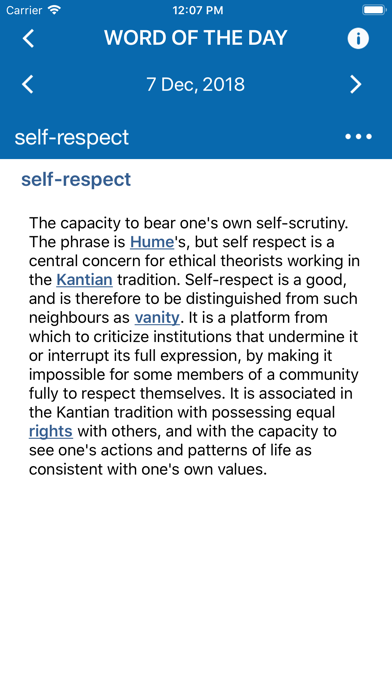 Oxford Dictionary of Philosophy Screenshot 4