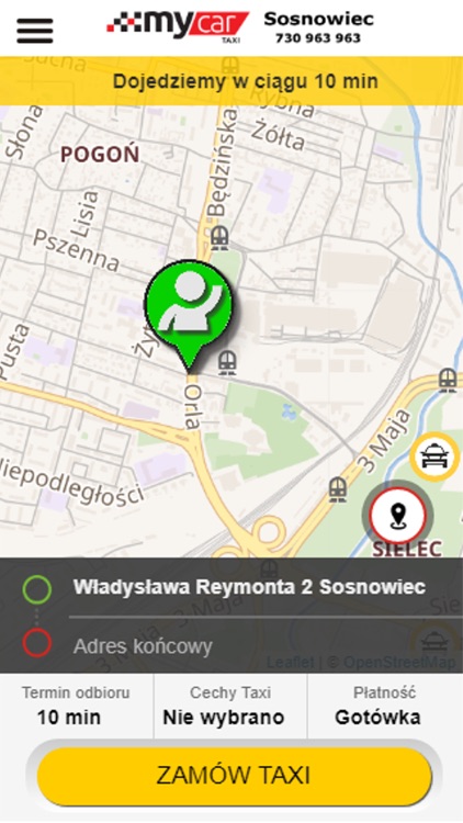 myCar Taxi Sosnowiec 730963963