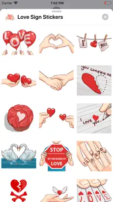 Capture 4 Love Sign Stickers iphone