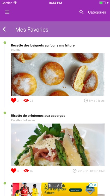 Recettes 2019