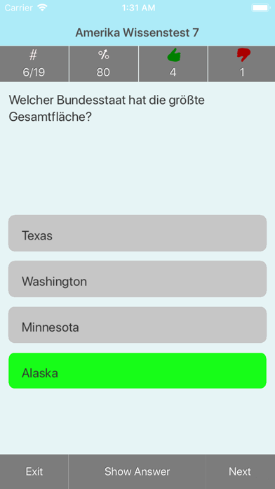 Amerika Quiz screenshot 3
