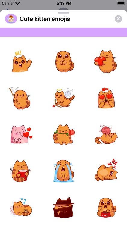 Cute kitten emojis