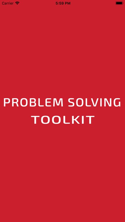 Problem Solving Toolkit