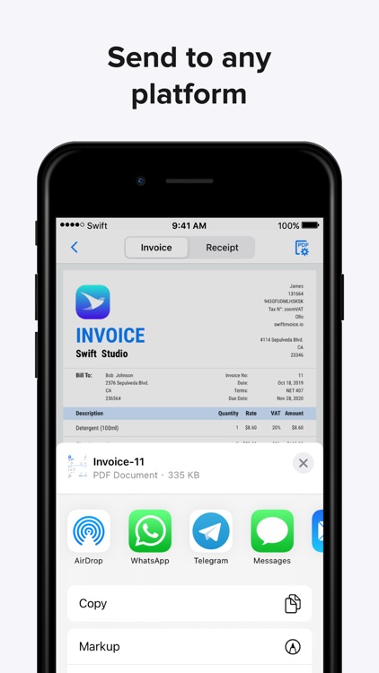 Swift Invoice, Invoice Maker, screenshot-4