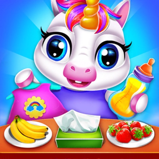 Cute Unicorn Baby Care Game icon