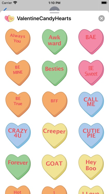 Happy Valentine Candy Hearts