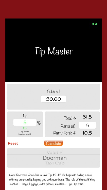 Tipping Master