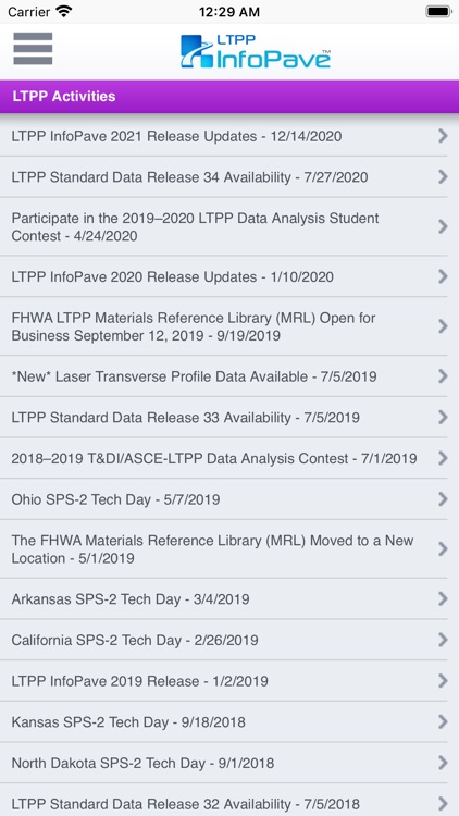 LTPP InfoPave Mobile