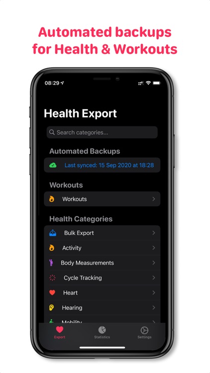 Health Auto Export to CSV