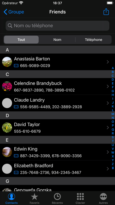 iContacts+: Contacts de groupe iContacts+: Contacts de groupe