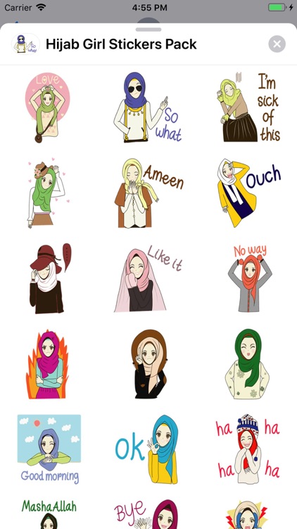 Hijab Girl Stickers Pack