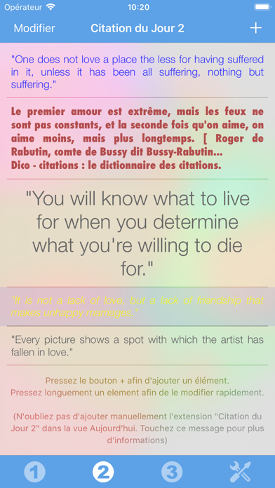 Widget Citation du Jour Widget Citation du Jour