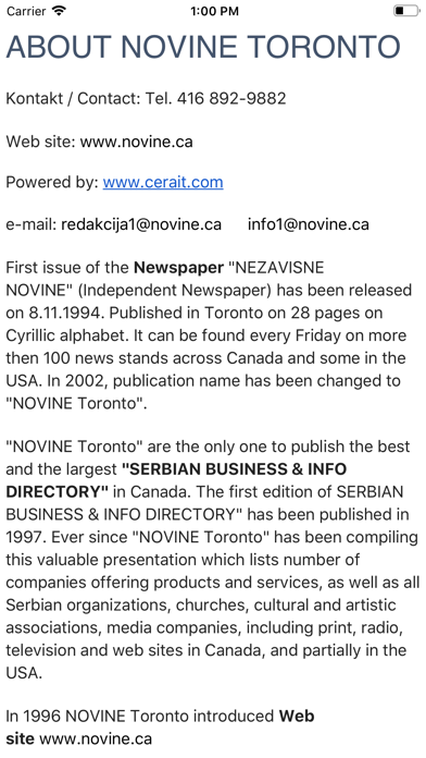 Novine Toronto screenshot 4