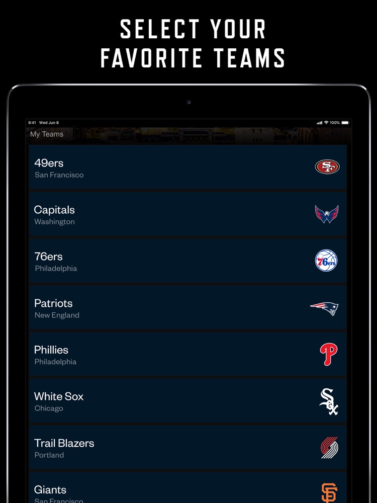 MyTeams by NBC Sports App for iPhone Free Download