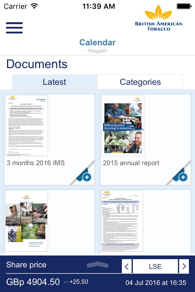 BAT Investor Relations App screenshot 3