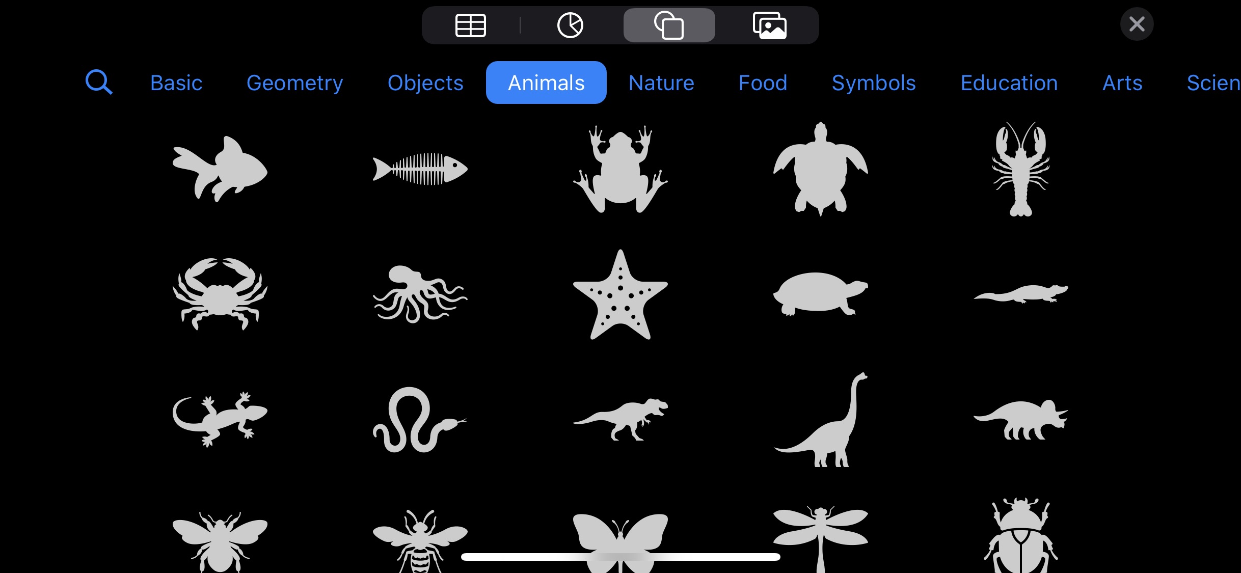 Screenshot do app Keynote