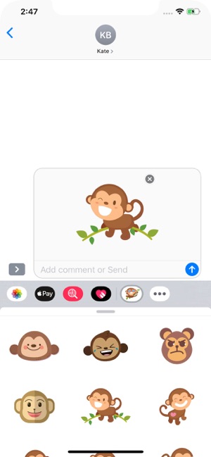 Cute Monkey Stickers Pack(圖4)-速報App