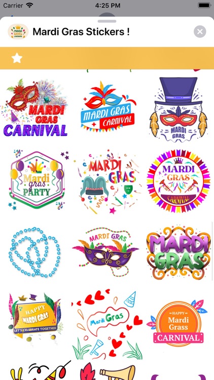 Mardi Gras Carnival Stickers by Jai Parkash