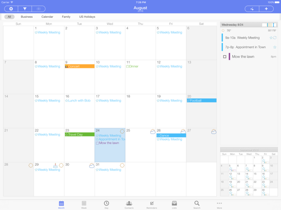 Extreme Agenda - Calendar, Contacts, Reminders, Lists, & Notes screenshot