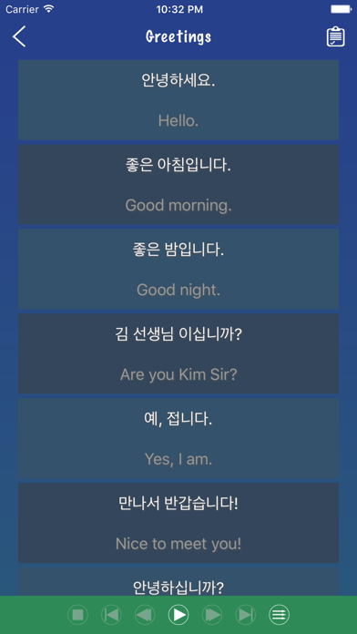 Korean Phrase Book Learn screenshot 3