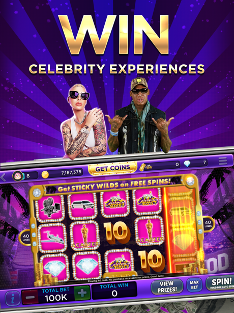 Cheats for Celebrity Slots & Sweepstakes