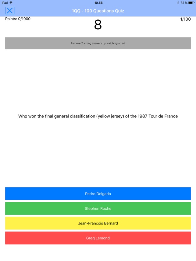 1QQ - 100 Questions Quiz截图