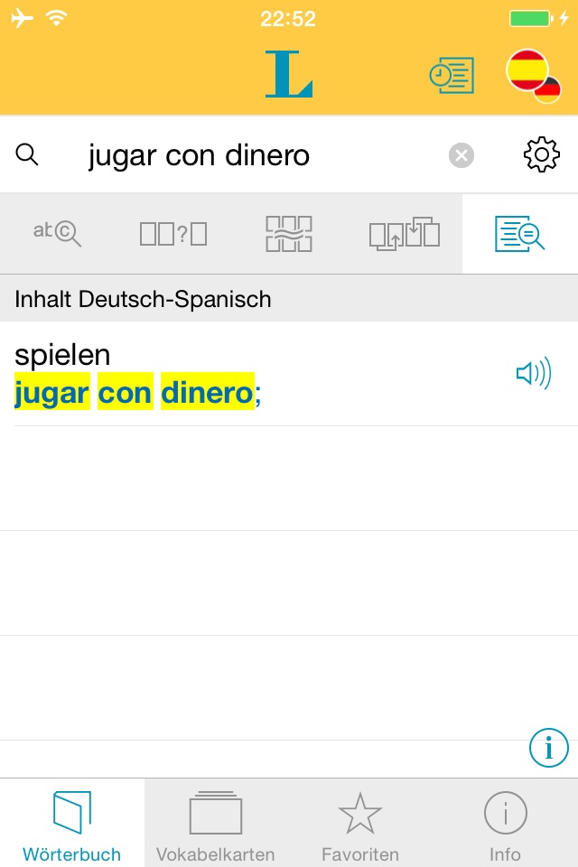 Großes Spanisch Wörterbuch screenshot 2