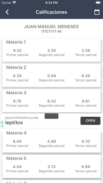 Calificaciones UTN