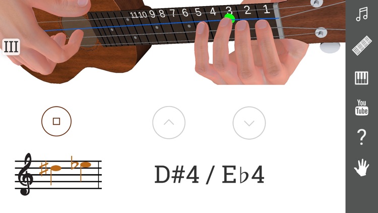 3D Ukulele Notes - Fingering