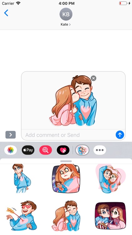 Romantic Couple Love Stickers by IMAD MBARKI