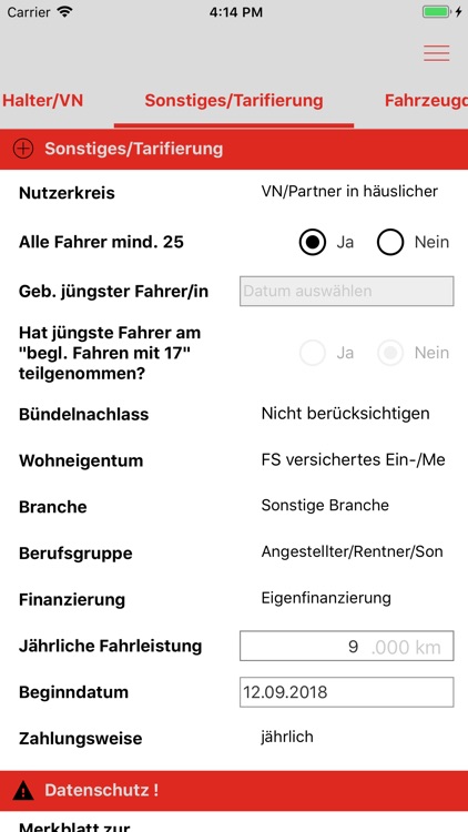 FS Kfz-Tarif leicht gemacht