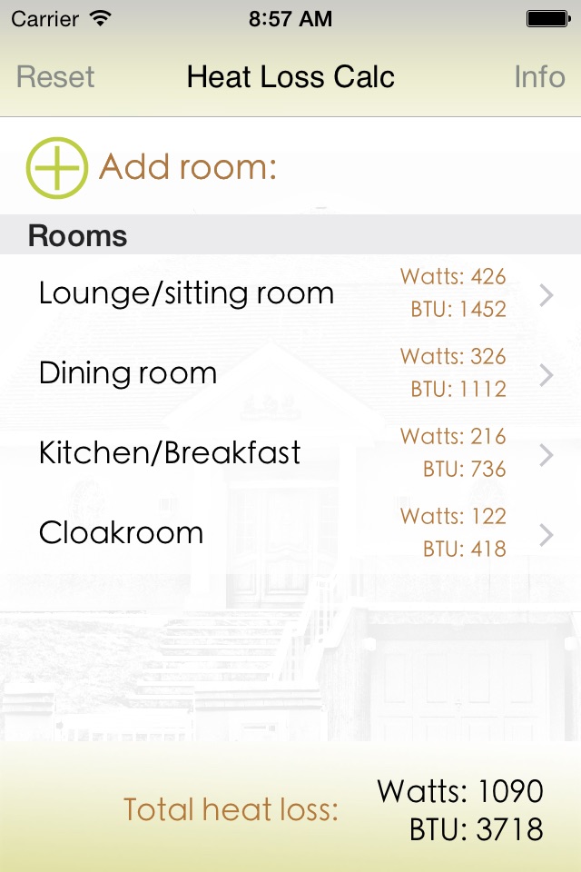 iHeatLoss screenshot 2