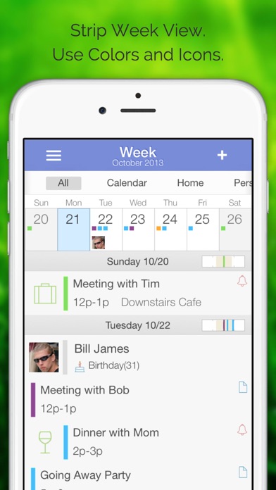 Extreme Week Calendar Screenshots