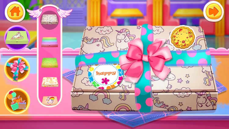 Unicorn Pizza - Rainbow Candy screenshot-3